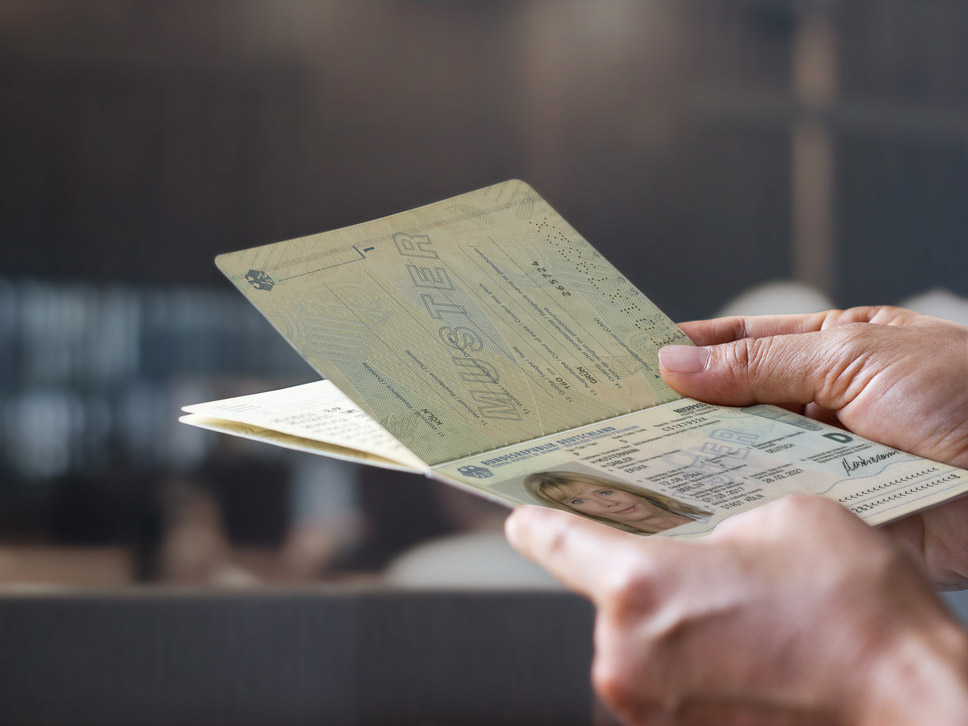 Identity Verification Financial Services. Checking Passport.